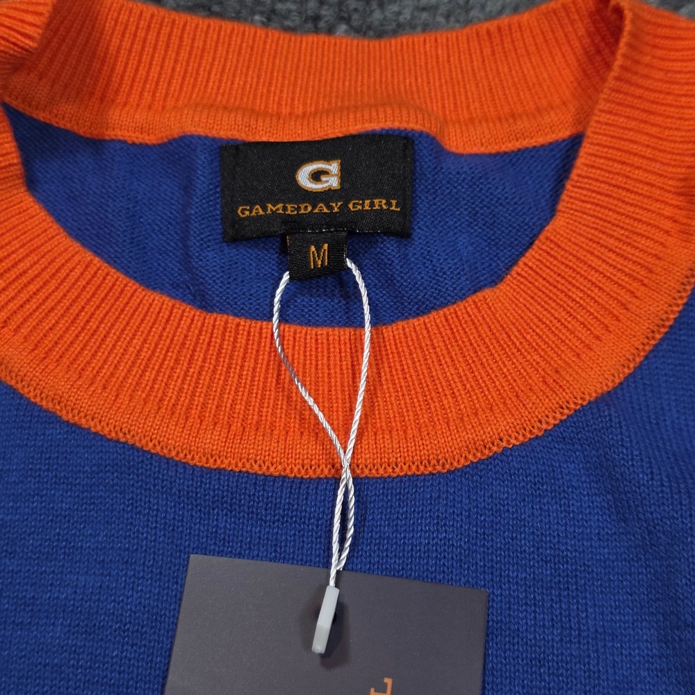Florida Gators Gameday Girl Blue Orange Knit Short Sleeve Sweater Top Cheer New - Picture 7 of 14